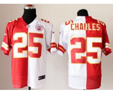 Nike Kansas City Chiefs #25 Jamaal Charles Red/White Two Tone Elite Jersey