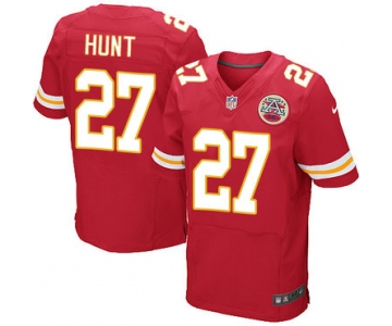 Nike Kansas City Chiefs #27 Kareem Hunt Red Team Color Men's Stitched NFL Elite Jersey