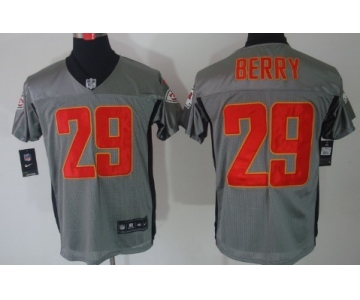 Nike Kansas City Chiefs #29 Eric Berry Gray Shadow Elite Jersey