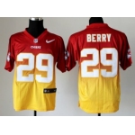 Nike Kansas City Chiefs #29 Eric Berry Red/Yellow Fadeaway Elite Jersey