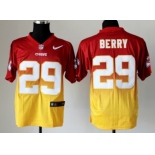 Nike Kansas City Chiefs #29 Eric Berry Red/Yellow Fadeaway Elite Jersey