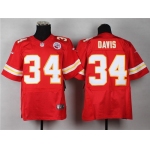 Nike Kansas City Chiefs #34 Knile Davis Red Elite Jersey