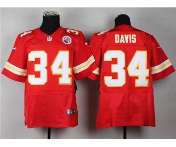 Nike Kansas City Chiefs #34 Knile Davis Red Elite Jersey