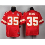 Nike Kansas City Chiefs #35 Christian Okoye Red Elite Jersey