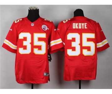 Nike Kansas City Chiefs #35 Christian Okoye Red Elite Jersey