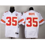 Nike Kansas City Chiefs #35 Christian Okoye White Elite Jersey