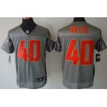 Nike Kansas City Chiefs #40 Peyton Hillis Gray Shadow Elite Jersey