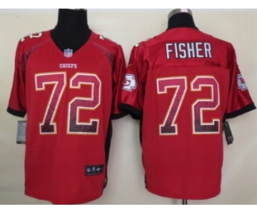 Nike Kansas City Chiefs #72 Eric Fisher Drift Fashion Red Elite Jersey