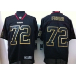 Nike Kansas City Chiefs #72 Eric Fisher Lights Out Black Elite Jersey