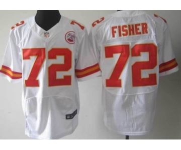 Nike Kansas City Chiefs #72 Eric Fisher White Elite Jersey