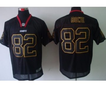 Nike Kansas City Chiefs #82 Dwayne Bowe Lights Out Black Elite Jersey