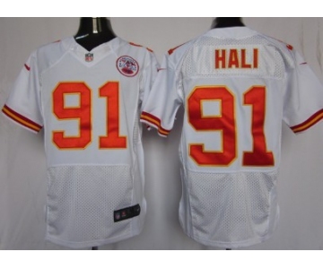 Nike Kansas City Chiefs #91 Tamba Hali White Elite Jersey
