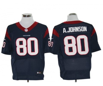 Size 60 4XL-Andre Johnson Houston Texans #80 Navy Blue Stitched Nike Elite NFL Jerseys