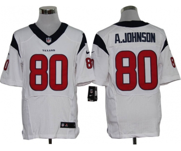 Size 60 4XL-Andre Johnson Houston Texans #80 White Stitched Nike Elite NFL Jerseys