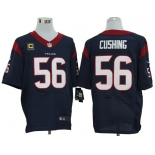 Size 60 4XL-Brian Cushing Houston Texans #56 C Patch Navy Blue Stitched Nike Elite NFL Jerseys