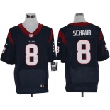 Size 60 4XL-Matt Schaub Houston Texans #8 Navy Blue Stitched Nike Elite NFL Jerseys