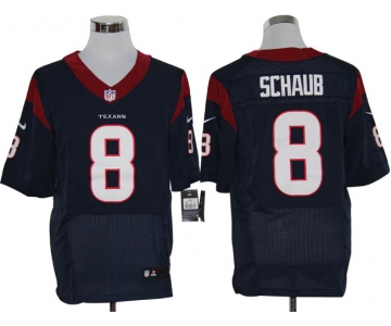 Size 60 4XL-Matt Schaub Houston Texans #8 Navy Blue Stitched Nike Elite NFL Jerseys