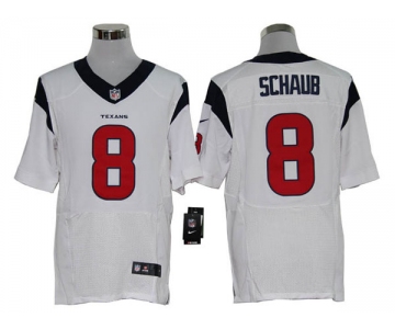 Size 60 4XL-Matt Schaub Houston Texans #8 White Stitched Nike Elite NFL Jerseys