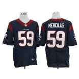 Size 60 4XL-Whitney Mercilus Houston Texans #59 Navy Blue Stitched Nike Elite NFL Jerseys