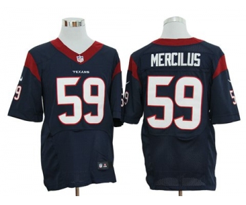 Size 60 4XL-Whitney Mercilus Houston Texans #59 Navy Blue Stitched Nike Elite NFL Jerseys