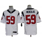 Size 60 4XL-Whitney Mercilus Houston Texans #59 White Stitched Nike Elite NFL Jerseys