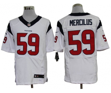 Size 60 4XL-Whitney Mercilus Houston Texans #59 White Stitched Nike Elite NFL Jerseys