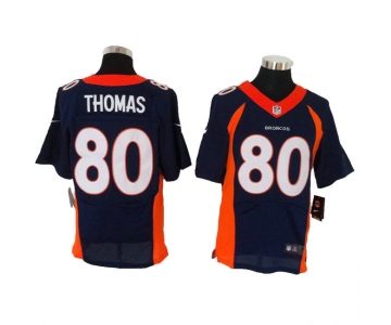 Size 60 4XL 2013 New Collar Julius Thomas Denver Broncos #80 Blue Stitched Nike Elite Jersey