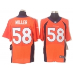 Size 60 4XL 2013 New Collar Von Miller Denver Broncos #58 Orange Nike Elite Jersey