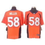 Size 60 4XL 2013 New Collar Von Miller Denver Broncos #58 Orange Nike Elite Jersey