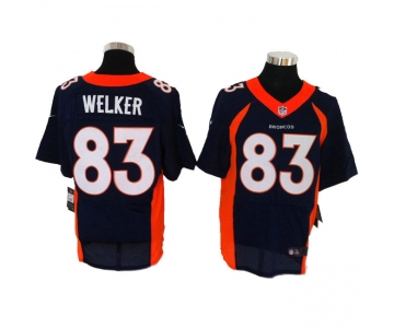 Size 60 4XL 2013 New Collar Wes Welker Denver Broncos #83 Blue Stitched Nike Elite Jersey