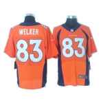 Size 60 4XL 2013 New Collar Wes Welker Denver Broncos #83 Orange Stitched Nike Elite Jersey