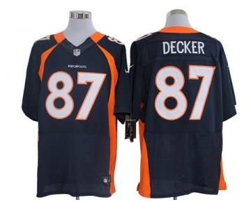 Size 60 4XL-Eric Decker Denver Broncos #87 Blue Stitched Nike Elite NFL Jerseys