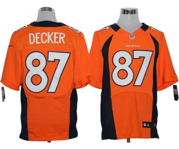 Size 60 4XL-Eric Decker Denver Broncos #87 Orange Stitched Nike Elite NFL Jerseys