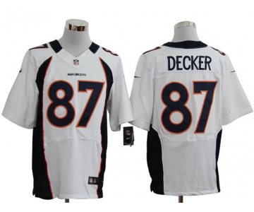 Size 60 4XL-Eric Decker Denver Broncos #87 White Stitched Nike Elite NFL Jerseys