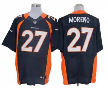 Size 60 4XL-Knowshon Moreno Denver Broncos #27 Blue Stitched Nike Elite NFL Jerseys