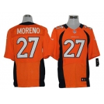 Size 60 4XL-Knowshon Moreno Denver Broncos #27 Orange Stitched Nike Elite NFL Jerseys