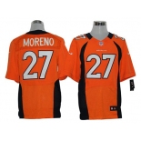 Size 60 4XL-Knowshon Moreno Denver Broncos #27 Orange Stitched Nike Elite NFL Jerseys