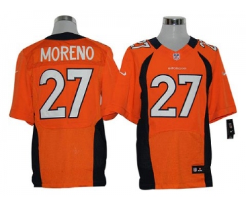 Size 60 4XL-Knowshon Moreno Denver Broncos #27 Orange Stitched Nike Elite NFL Jerseys