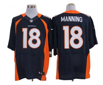 Size 60 4XL-Peyton Manning Denver Broncos #18 Blue Stitched Nike Elite NFL Jerseys