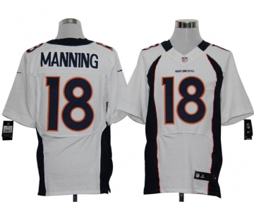 Size 60 4XL-Peyton Manning Denver Broncos #18 White Stitched Nike Elite NFL Jerseys