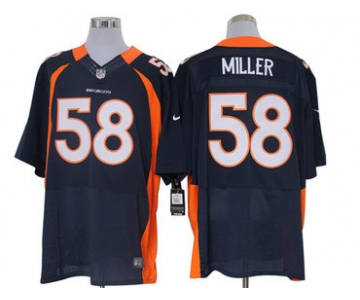 Size 60 4XL-Von Miller Denver Broncos #58 Blue Stitched Nike Elite NFL Jerseys