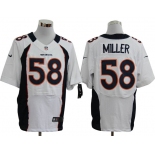 Size 60 4XL-Von Miller Denver Broncos #58 White Stitched Nike Elite NFL Jerseys