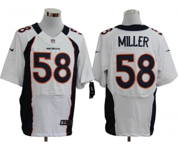 Size 60 4XL-Von Miller Denver Broncos #58 White Stitched Nike Elite NFL Jerseys