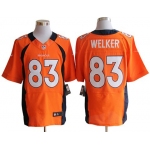 Size 60 4XL-Welker Denver Broncos #83 Orange Stitched Nike Elite NFL Jerseys