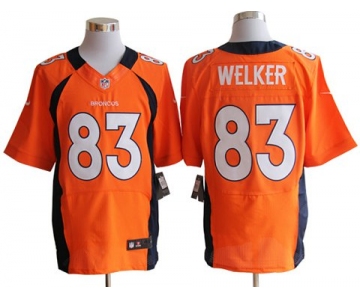 Size 60 4XL-Welker Denver Broncos #83 Orange Stitched Nike Elite NFL Jerseys