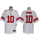 Size 60 4XL-Eli Manning New York Giants #10 White Stitched Nike Elite NFL Jerseys