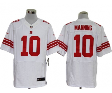 Size 60 4XL-Eli Manning New York Giants #10 White Stitched Nike Elite NFL Jerseys