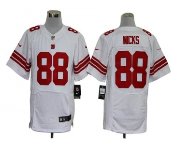 Size 60 4XL-Hakeem Nicks New York Giants #88 White Stitched Nike Elite NFL Jerseys