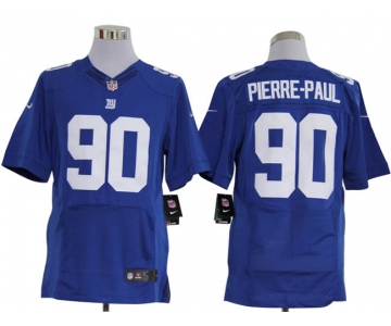 Size 60 4XL-Jason Pierre-Paul New York Giants #90 Blue Stitched Nike Elite NFL Jerseys