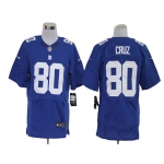 Size 60 4XL-Victor Cruz New York Giants #80 Blue Stitched Nike Elite NFL Jerseys